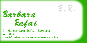 barbara rafai business card